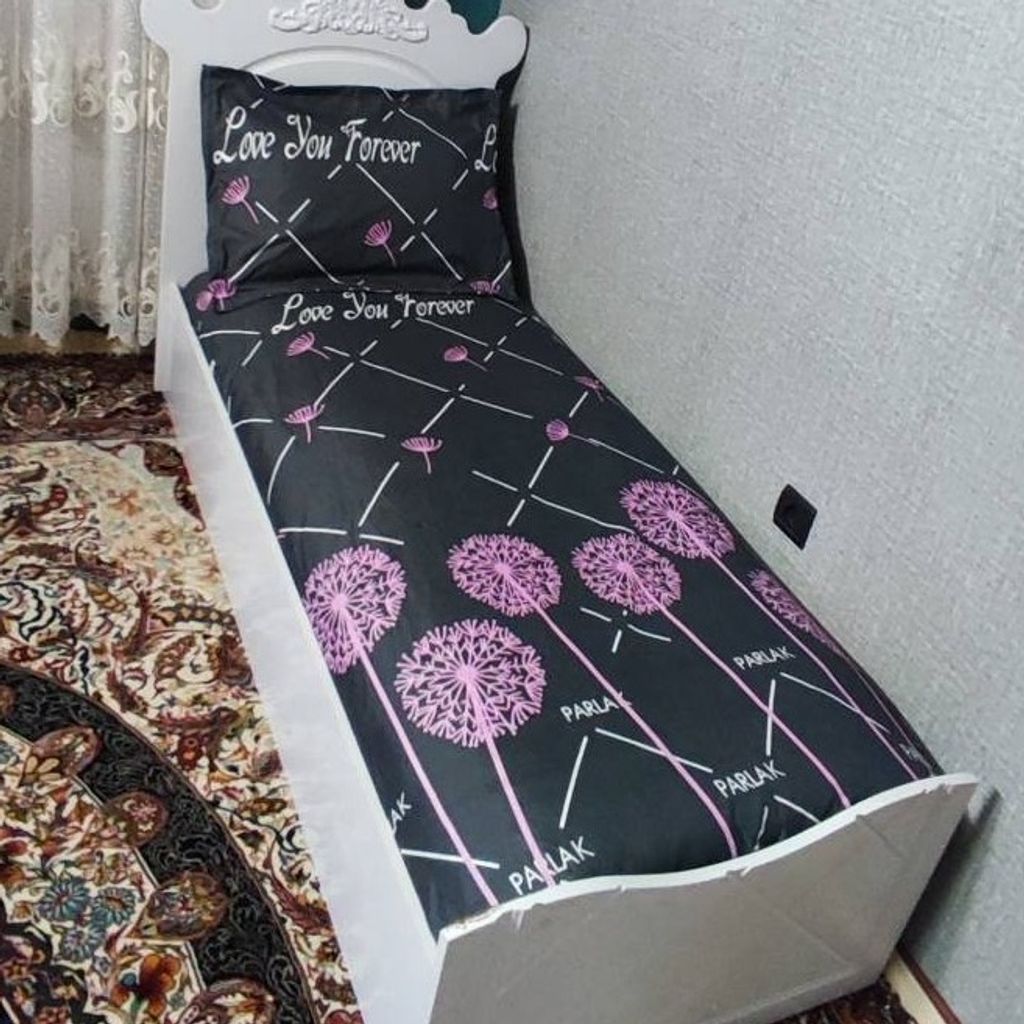 خرید انلاین روتختی یک نفره قاصدک صورتی روکش تشک یکنفره طرح شاپرک صورتی