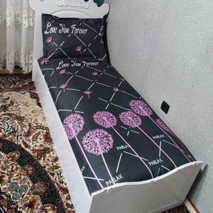 خرید انلاین روتختی یک نفره قاصدک صورتی روکش تشک یکنفره طرح شاپرک صورتی