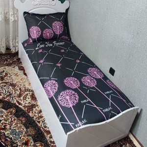 مشخصات روتختی یک نفره قاصدک صورتی روکش تشک یکنفره طرح شاپرک صورتی