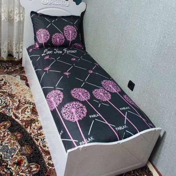 روتختی یک نفره قاصدک صورتی روکش تشک یکنفره طرح شاپرک صورتی