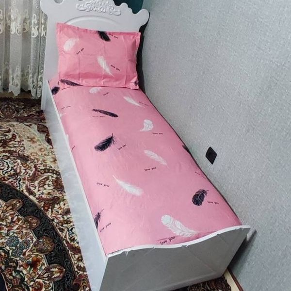 روتختی یک نفره صورتی روکش تشک کشدوزی شده یکنفره صورتی پر