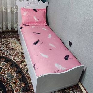 فروش اینترنتی روتختی یک نفره صورتی روکش تشک کشدوزی شده یکنفره صورتی پر