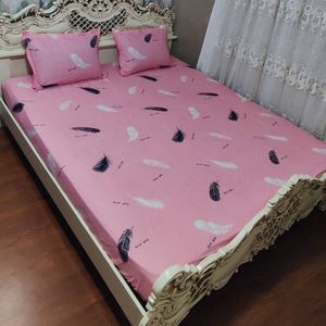 قیمت ارزان روتختی دونفره صورتی پر روکش تشک صورتی نیم ست روتختی دونفره صورتی پر