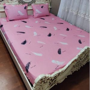 قیمت ارزان روتختی دونفره صورتی پر روکش تشک صورتی نیم ست روتختی دونفره صورتی پر