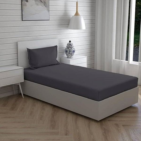 روتختی ساده طوسی روتختی ساده یک نفره ساده طوسی روکش تشک یکنفره طوسی ساده