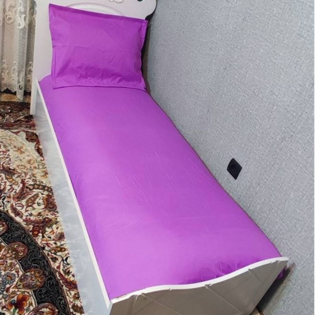 خرید اینترنتی روتختی یکنفره ساده ارغوانی یاسی