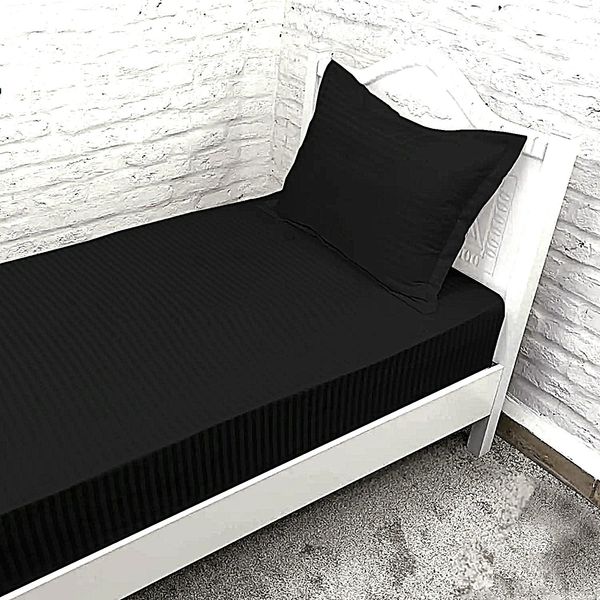 روتختی هتلی یک نفره مشکی روکش تشک یکنفره هتلی سیاه رنگ