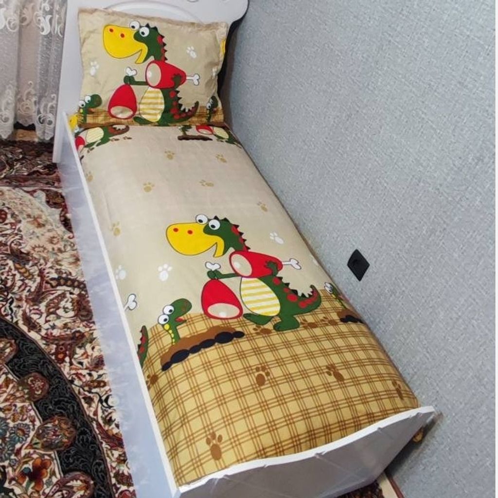 مشخصات روتختی بچه گانه کارتونی پسرانه دایناسور روتختی دایناسور روتختی پسرانه کرم قهوه ای