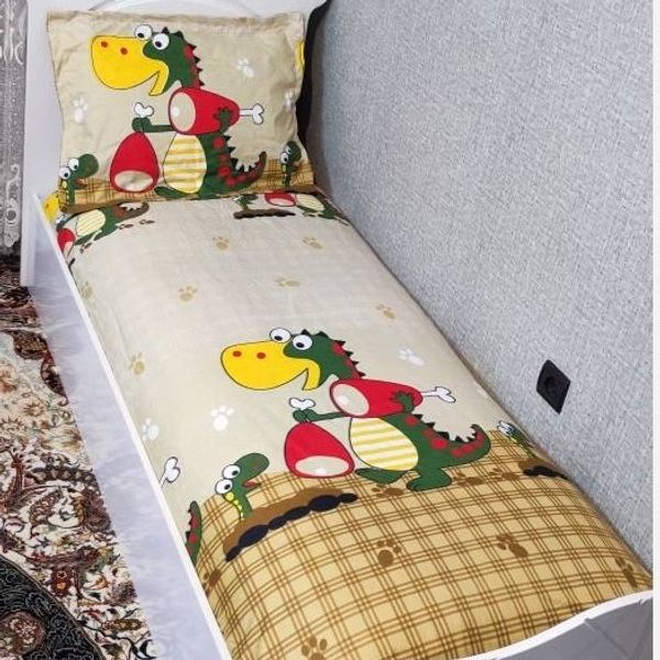 روتختی بچه گانه کارتونی پسرانه دایناسور روتختی دایناسور روتختی پسرانه کرم قهوه ای