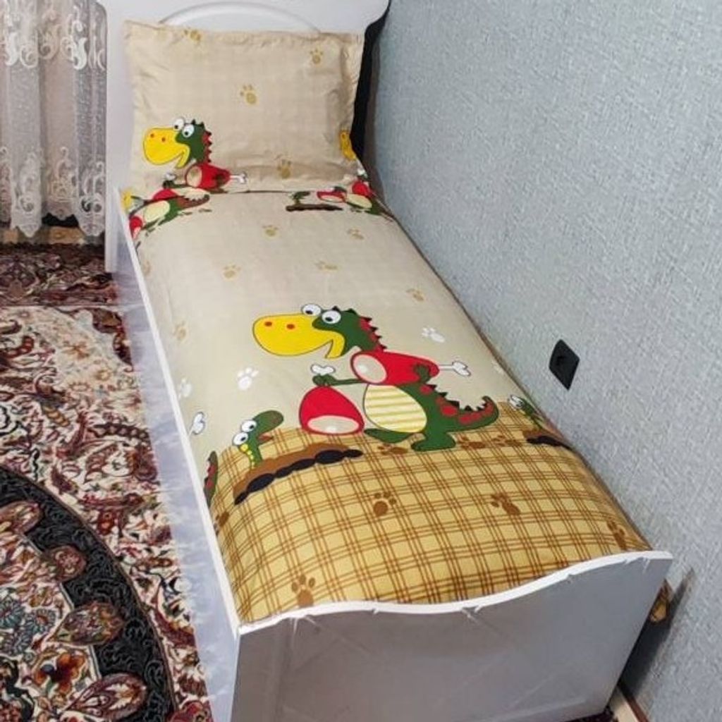 خرید انلاین روتختی بچه گانه کارتونی پسرانه دایناسور روتختی دایناسور روتختی پسرانه کرم قهوه ای