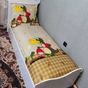 روتختی بچه گانه کارتونی پسرانه دایناسور روتختی دایناسور روتختی پسرانه کرم قهوه ای