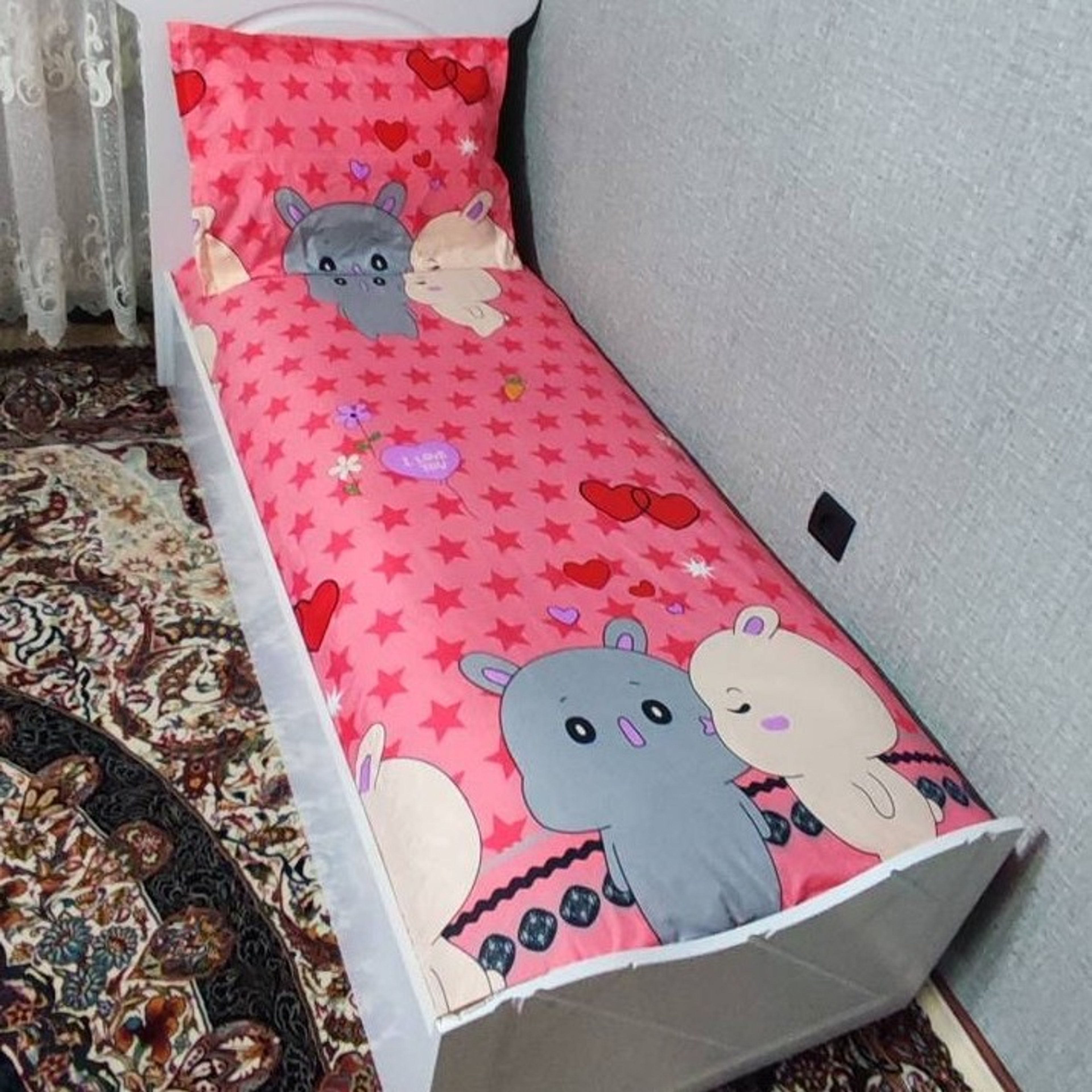 مشخصات روتختی دخترانه عروسکی کواالا روتختی صورتی دخترانه عروسکی کوالا