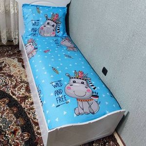 قیمت ارزان روتختی یکنفره بچه گانه زمینه ابی اسمانی روتختی اسپرت پسرانه دخترانه روتختی سرخپوست روتختی سورخپوستی