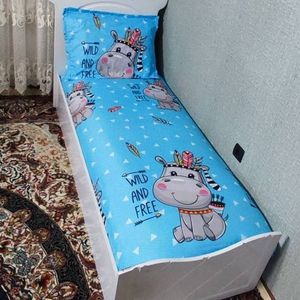 قیمت ارزان روتختی یکنفره بچه گانه زمینه ابی اسمانی روتختی اسپرت پسرانه دخترانه روتختی سرخپوست روتختی سورخپوستی