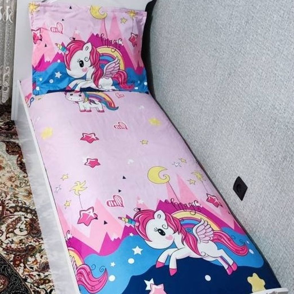 خرید اینترنتی روتختی یکنفره دخترانه عروکسی یونی کورن روتختی یونیکورن روتختی اسب تکشاخ روتختب اسب تک شاخ