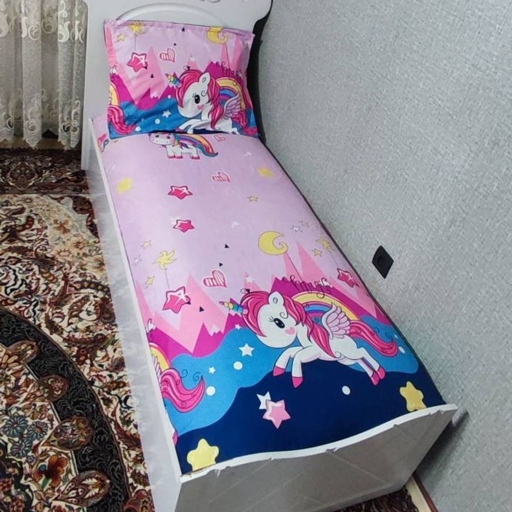 مشخصات روتختی یکنفره دخترانه عروکسی یونی کورن روتختی یونیکورن روتختی اسب تکشاخ روتختب اسب تک شاخ