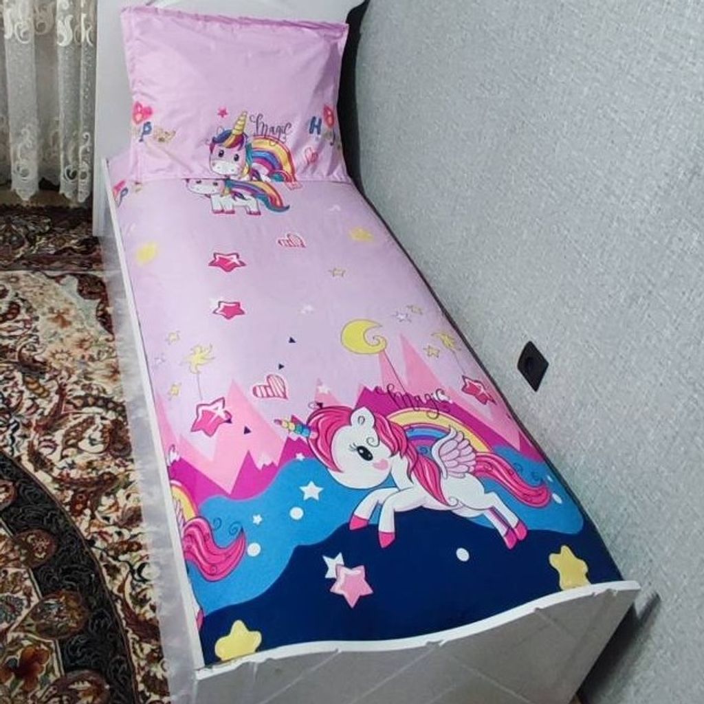 قیمت روتختی یکنفره دخترانه عروکسی یونی کورن روتختی یونیکورن روتختی اسب تکشاخ روتختب اسب تک شاخ
