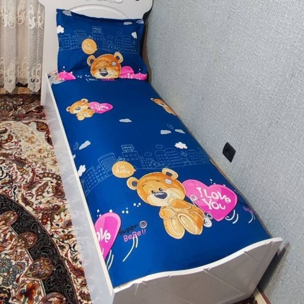 مشخصات روتختی یکنفره بچه گانه کارتونی کشدوزی شده پسرانه و دخترانه تدی