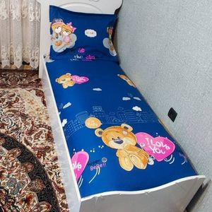 خرید اینترنتی روتختی یکنفره بچه گانه کارتونی کشدوزی شده پسرانه و دخترانه تدی