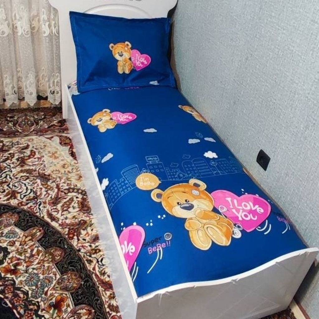 خرید انلاین روتختی یکنفره بچه گانه کارتونی کشدوزی شده پسرانه و دخترانه تدی