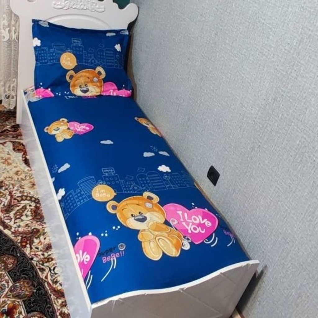 قیمت ارزان روتختی یکنفره بچه گانه کارتونی کشدوزی شده پسرانه و دخترانه تدی