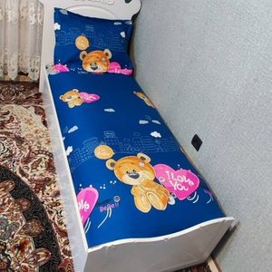خرید انلاین روتختی یکنفره بچه گانه کارتونی کشدوزی شده پسرانه و دخترانه تدی