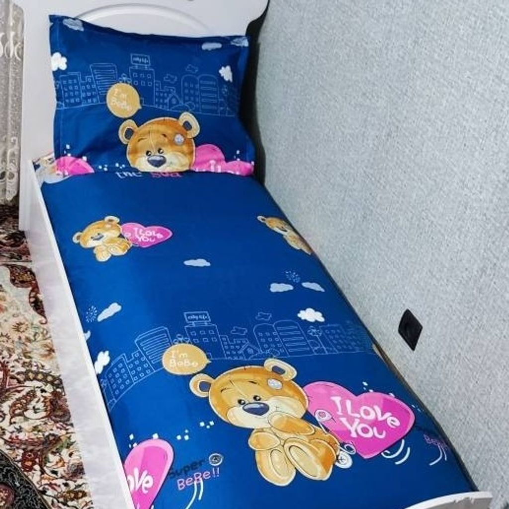 مشخصات روتختی یکنفره بچه گانه کارتونی کشدوزی شده پسرانه و دخترانه تدی