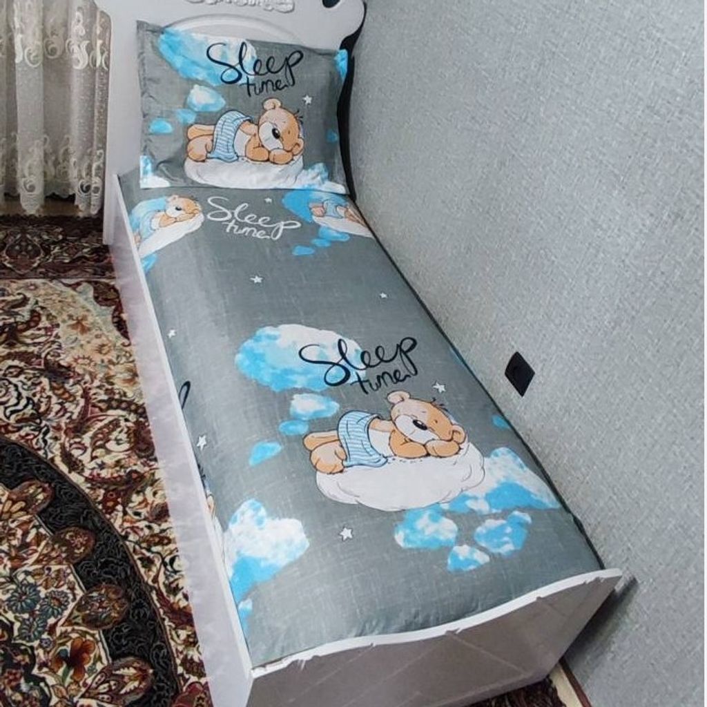 مشخصات روتختی نیم ست یک نفره بچه گانه طوسی تدی خوابالو روتختی عروسکی بچه گانه پسرانه و دخترانه