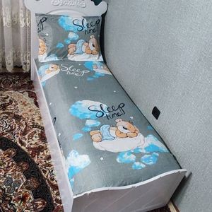 خرید اینترنتی روتختی نیم ست یک نفره بچه گانه طوسی تدی خوابالو روتختی عروسکی بچه گانه پسرانه و دخترانه