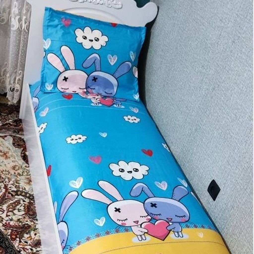 خرید اینترنتی روتختی یک نفره کشدوزی شده بچه گانه خرگوشی بانی bunny