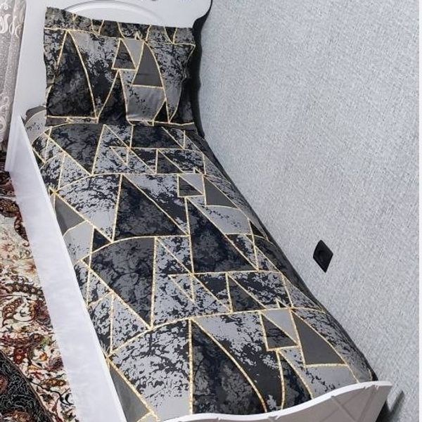 روتختی یکنفره قهوهای طوسی روتختی ملحفه یک نفره کشدوزی شده