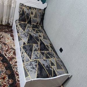 خرید آنلاین روتختی یکنفره قهوهای طوسی روتختی ملحفه یک نفره کشدوزی شده