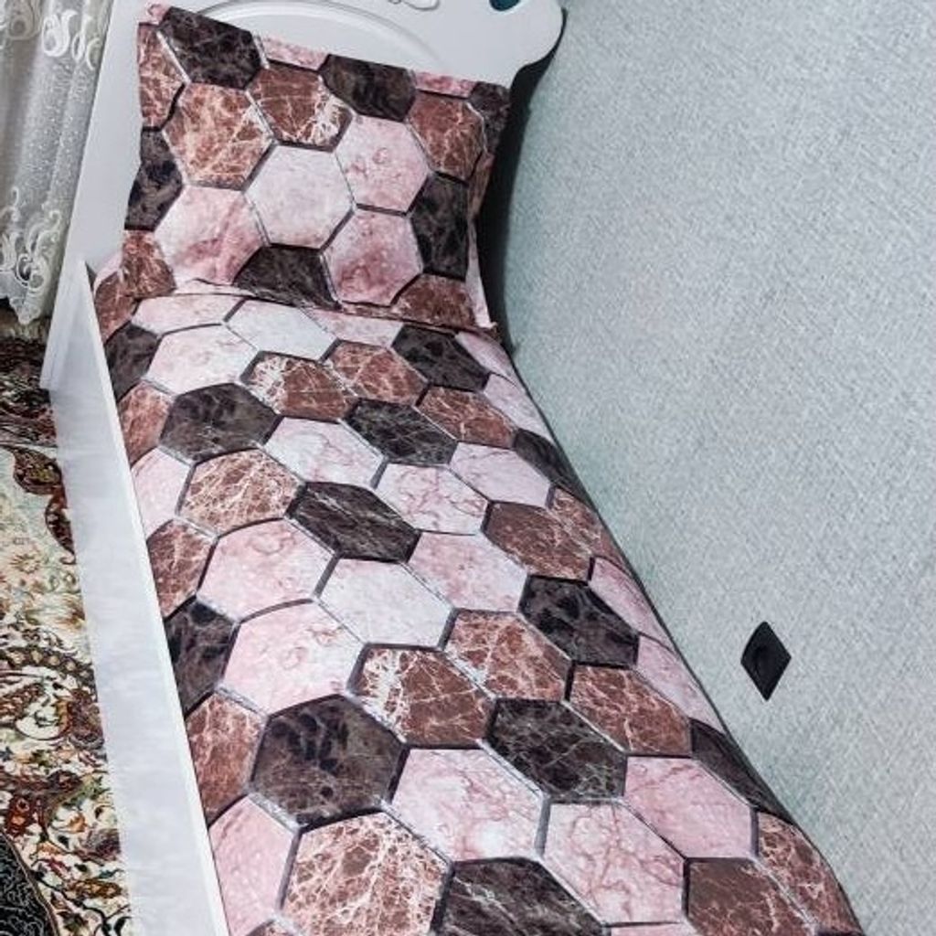 قیمت روتختی یک نفره طرح سنگی روکش تشک یک نفره سنگی قهوه ای گلبهی 