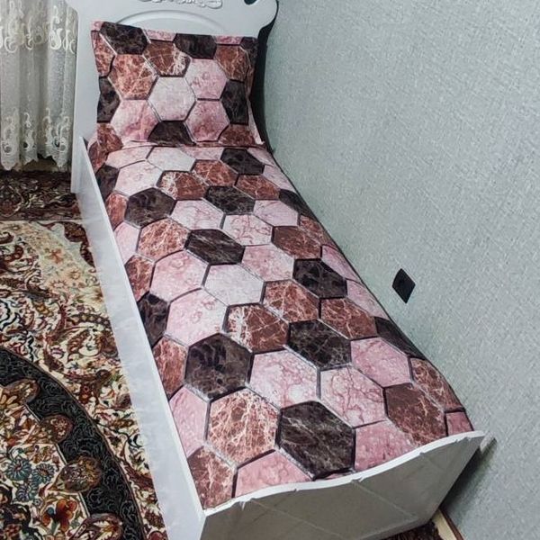 روتختی یک نفره طرح سنگی روکش تشک یک نفره سنگی قهوه ای گلبهی