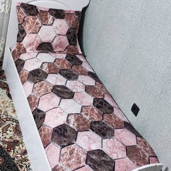 روتختی یک نفره طرح سنگی روکش تشک یک نفره سنگی قهوه ای گلبهی