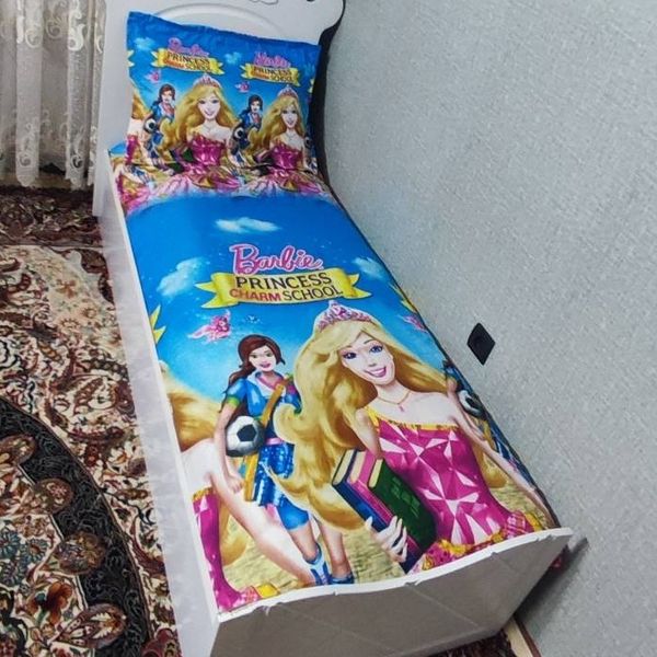 روتختی یک نفره دخترانه عروسکی باربی روش تشک باربی دخترانه باربی لندن