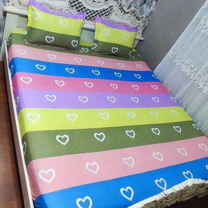 خرید انلاین روتختی دونفره طرح مداد رنگی روکش تشک فانتزی رنگین کمان