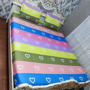 روتختی دونفره طرح مداد رنگی روکش تشک فانتزی رنگین کمان