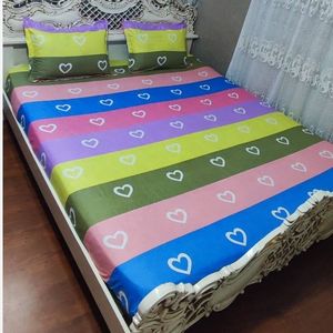 قیمت روتختی دونفره طرح مداد رنگی روکش تشک فانتزی رنگین کمان