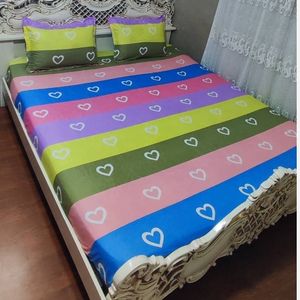 مشخصات روتختی دونفره طرح مداد رنگی روکش تشک فانتزی رنگین کمان