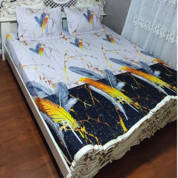 روتختی دونفره سفید طوسی روکش دونفره سفید کرم مشکی طلایی