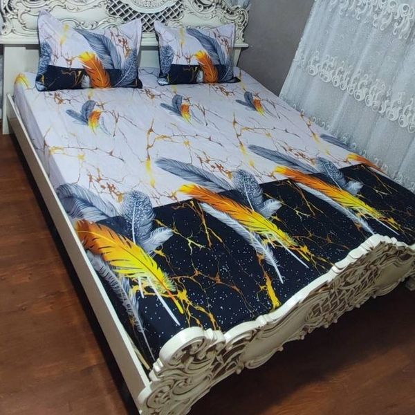 روتختی دونفره سفید طوسی روکش دونفره سفید کرم مشکی طلایی