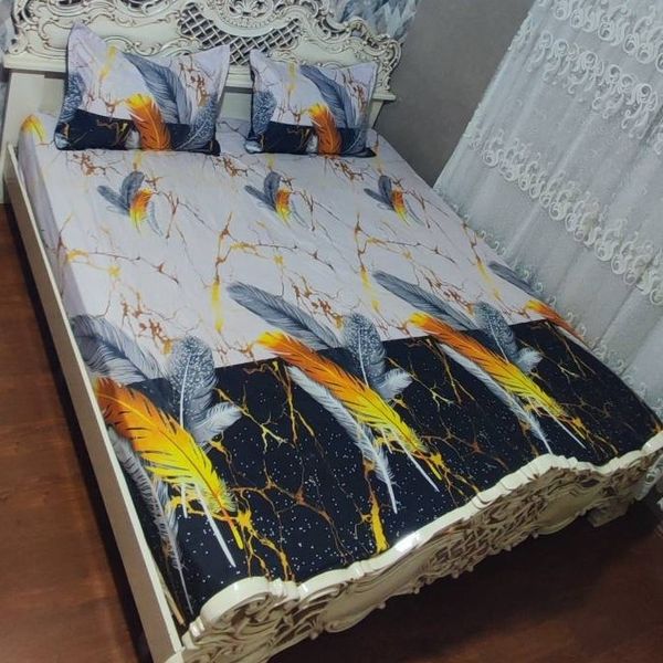 روتختی دونفره سفید طوسی روکش دونفره سفید کرم مشکی طلایی