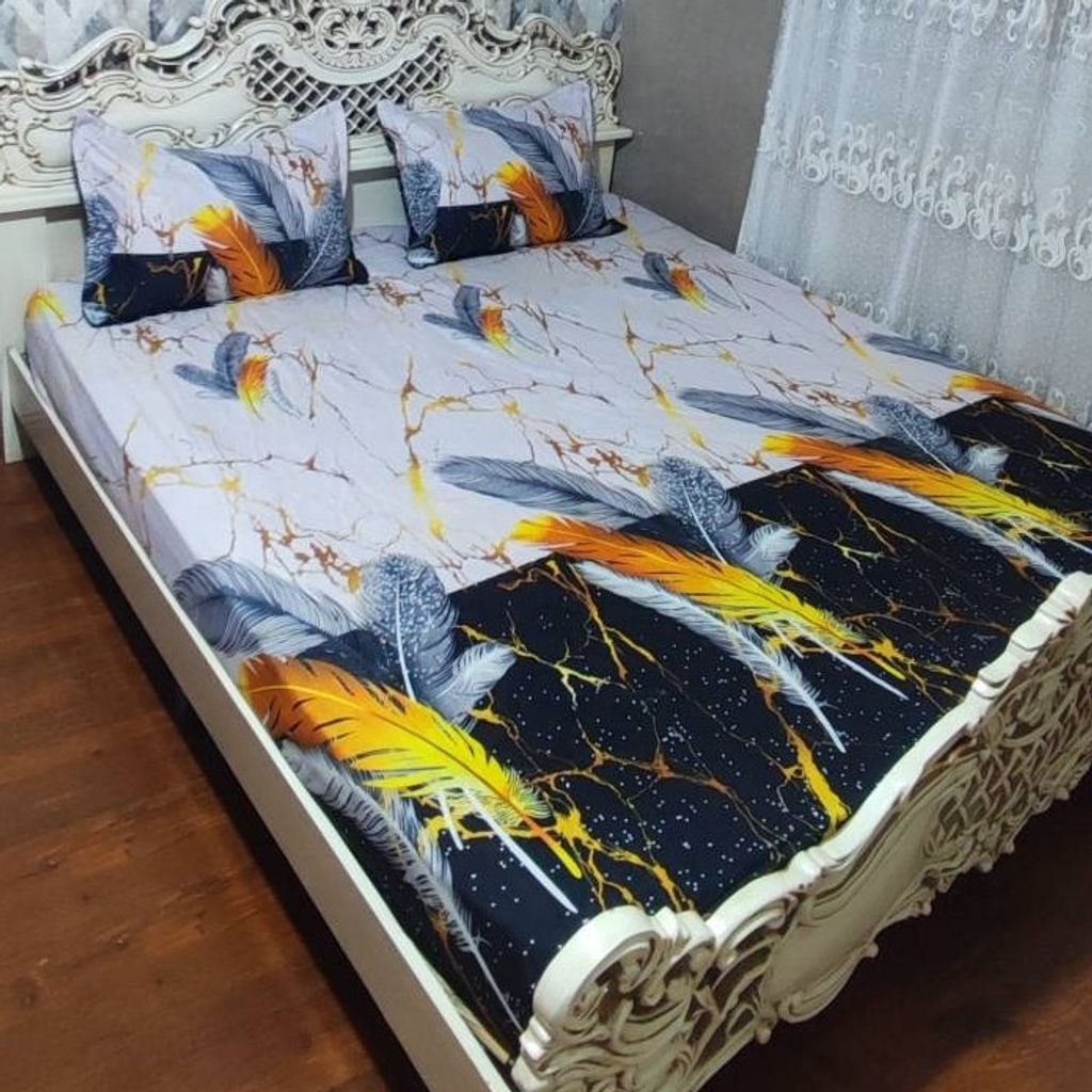 فروش اینترنتی روتختی دونفره سفید طوسی روکش دونفره سفید کرم مشکی طلایی