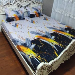 فروش اینترنتی روتختی دونفره سفید طوسی روکش دونفره سفید کرم مشکی طلایی