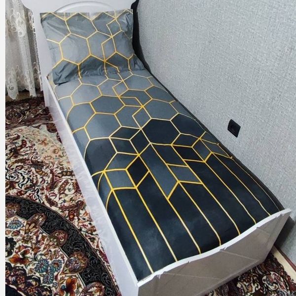 روتختی یک نفره زمینه طوسی زنبوری