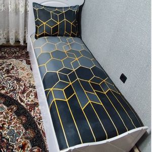 روتختی یک نفره زمینه طوسی زنبوری