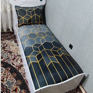 قیمت ارزان روتختی یک نفره زمینه طوسی زنبوری