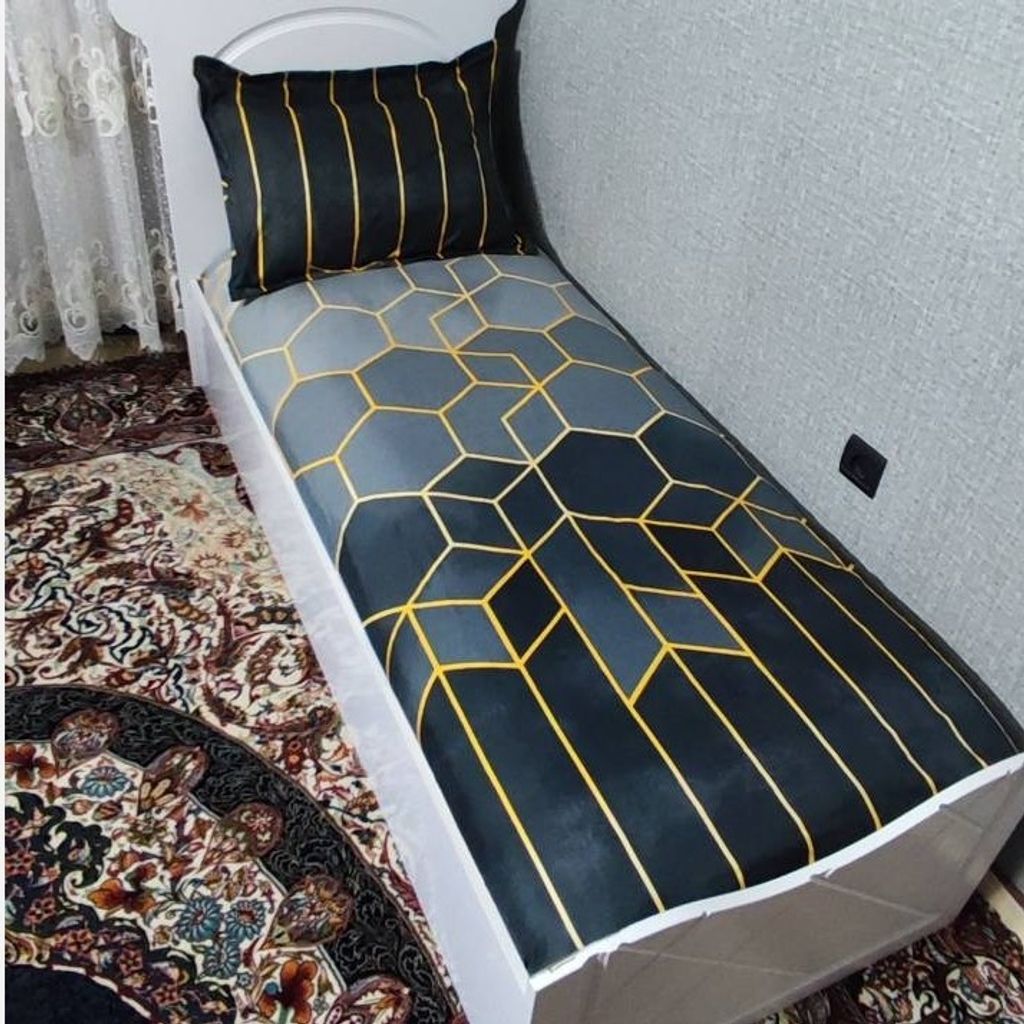 مشخصات روتختی یک نفره زمینه طوسی زنبوری