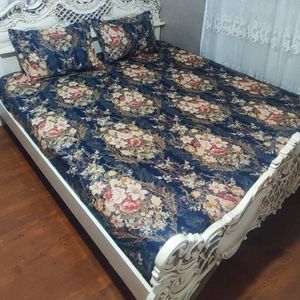 خرید اینترنتی روتختی دونفره گل دار روکش تشک دونفره ملحفه دونفره کشدوزی شده گل دار